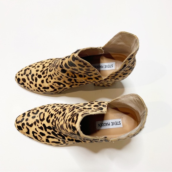 Steve Madden Leopard Stacked Heel Booties - Picture 6 of 7